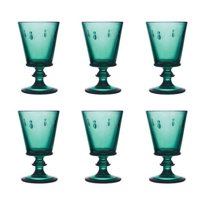 Abeille wine glass 24 cl 6-pack, Emerald green La Rochère