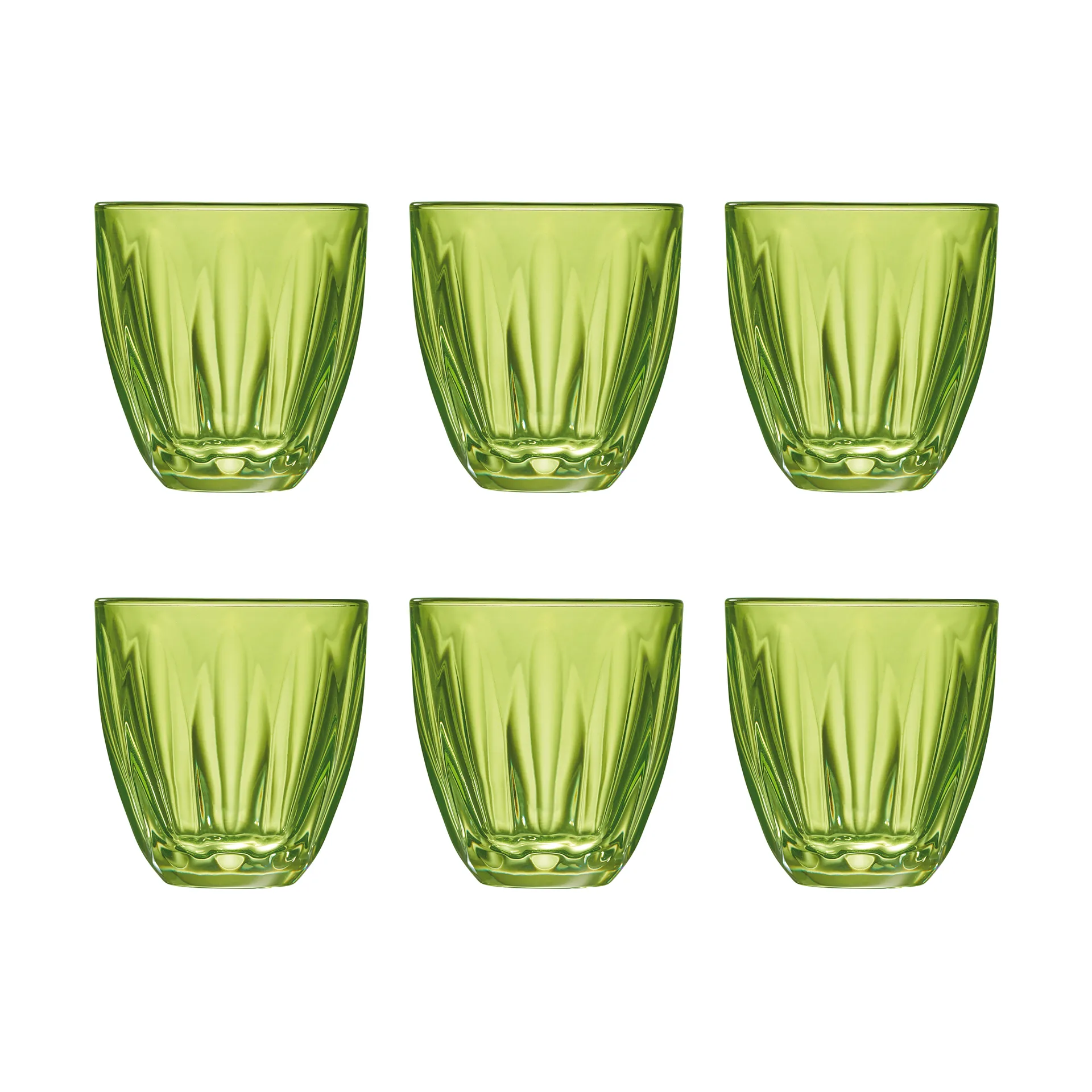 Lily water glass 6-pack, Kiwi green La Rochère