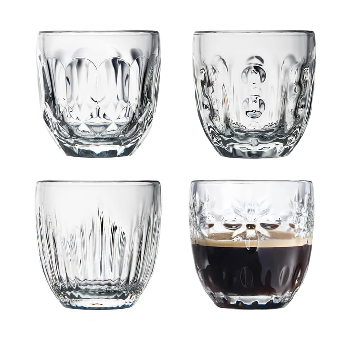 Troquet espresso glass 10 cl 4 pieces, Clear La Rochère