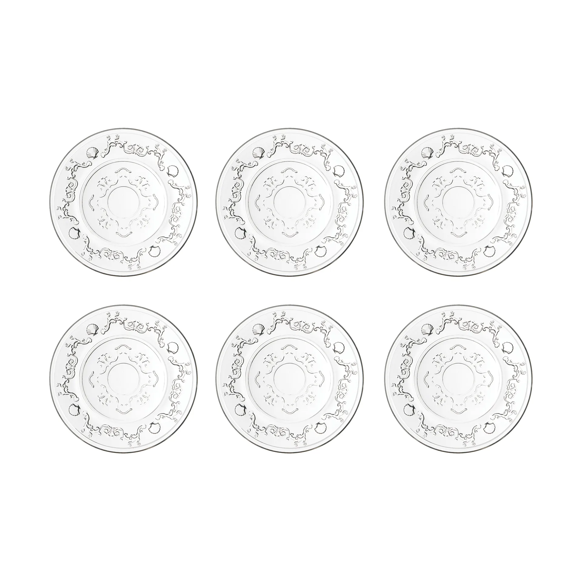 Versailles side plate 6-pack, Glass La Rochère