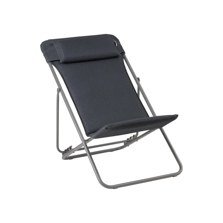 Maxi Transat + Bec sun chair BeComfort - Dark grey - Lafuma
