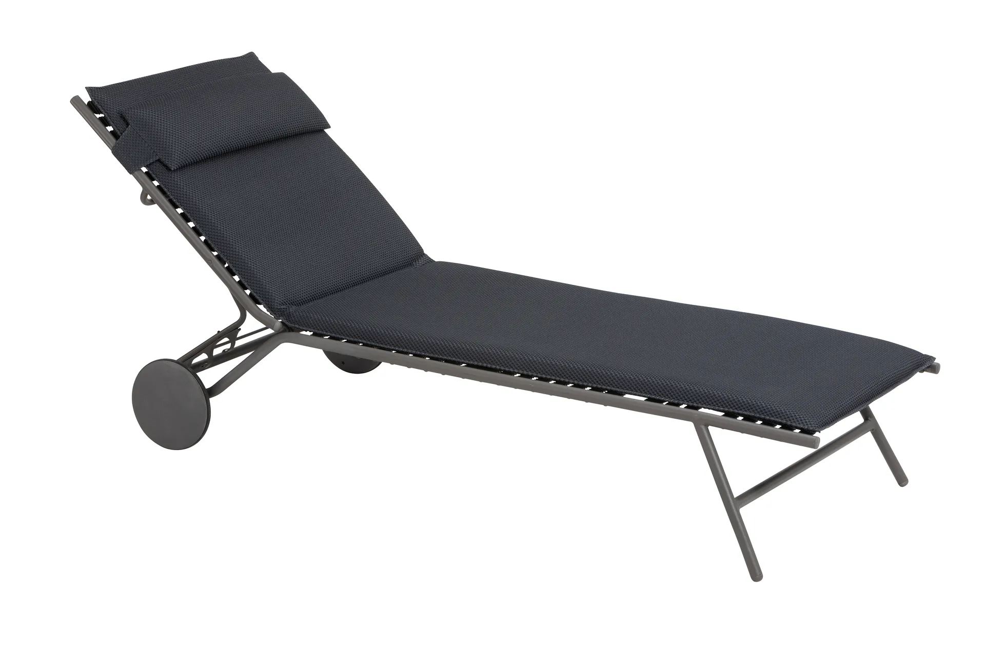 Miami II Bec sun lounger Batyline Duo, Dark grey Lafuma