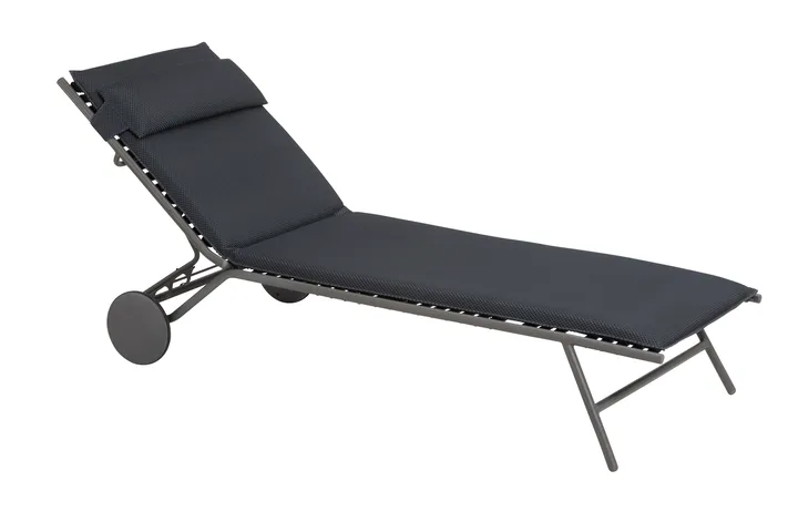 Miami II BeComfort sun lounger - Dark grey (grey) - Lafuma