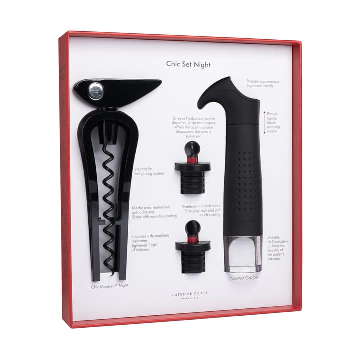 Chic set night wine accessory set - 4 pieces - L'Atelier du Vin
