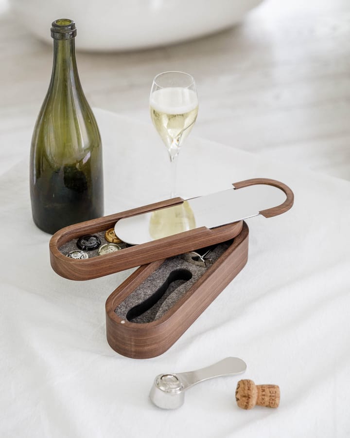 L'Atelier Sparkling champagne set, Walnut L'Atelier du Vin