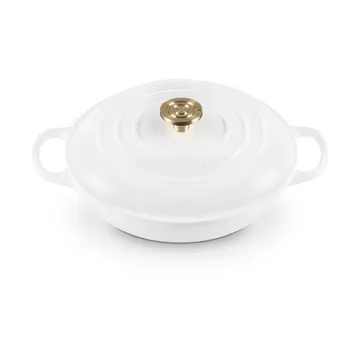 Le Creuset Classic cast iron buffet casserole with glass lid - White, 3.5 l - Le Creuset