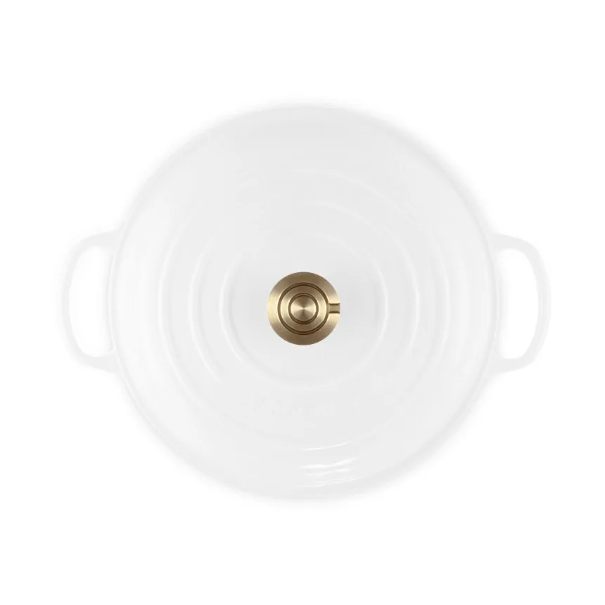 Le Creuset Classic cast iron buffet casserole with glass lid, White, 3.5 l Le Creuset