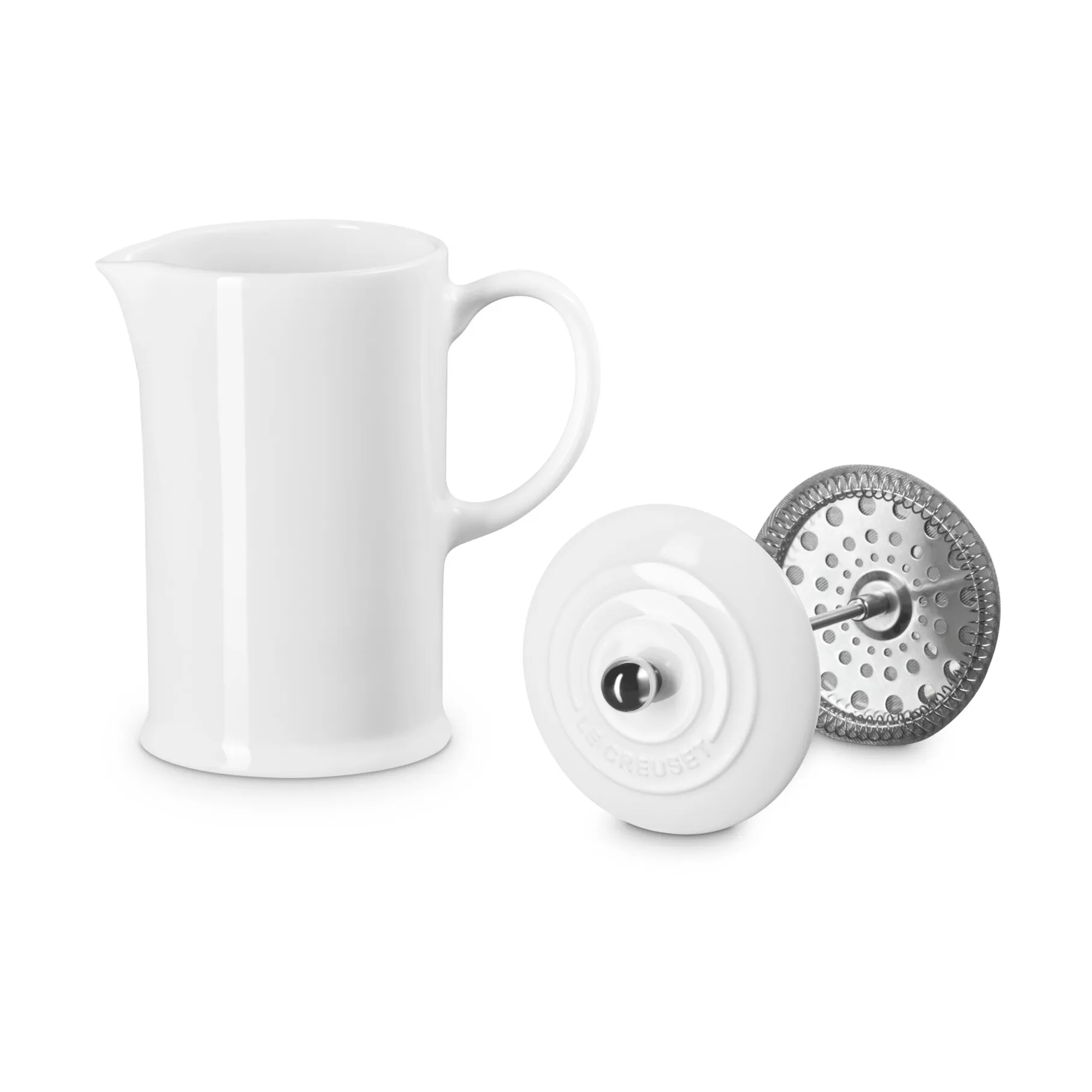 Le Creuset coffee press pot, White, 1 l Le Creuset