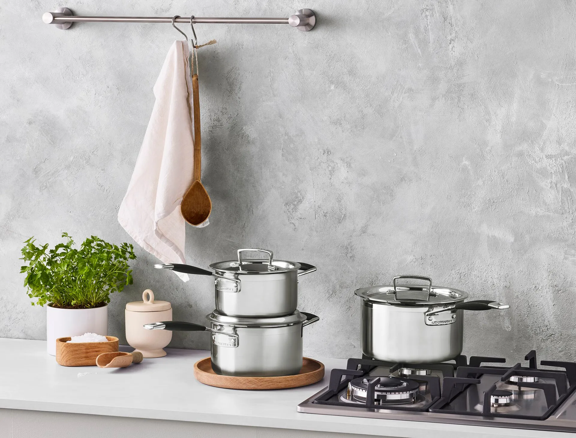 Le Creuset cookware set, Stainless steel, 3 pieces Le Creuset