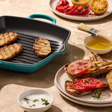 Le Creuset grill pan 26 cm - Bleu Riviera - Le Creuset