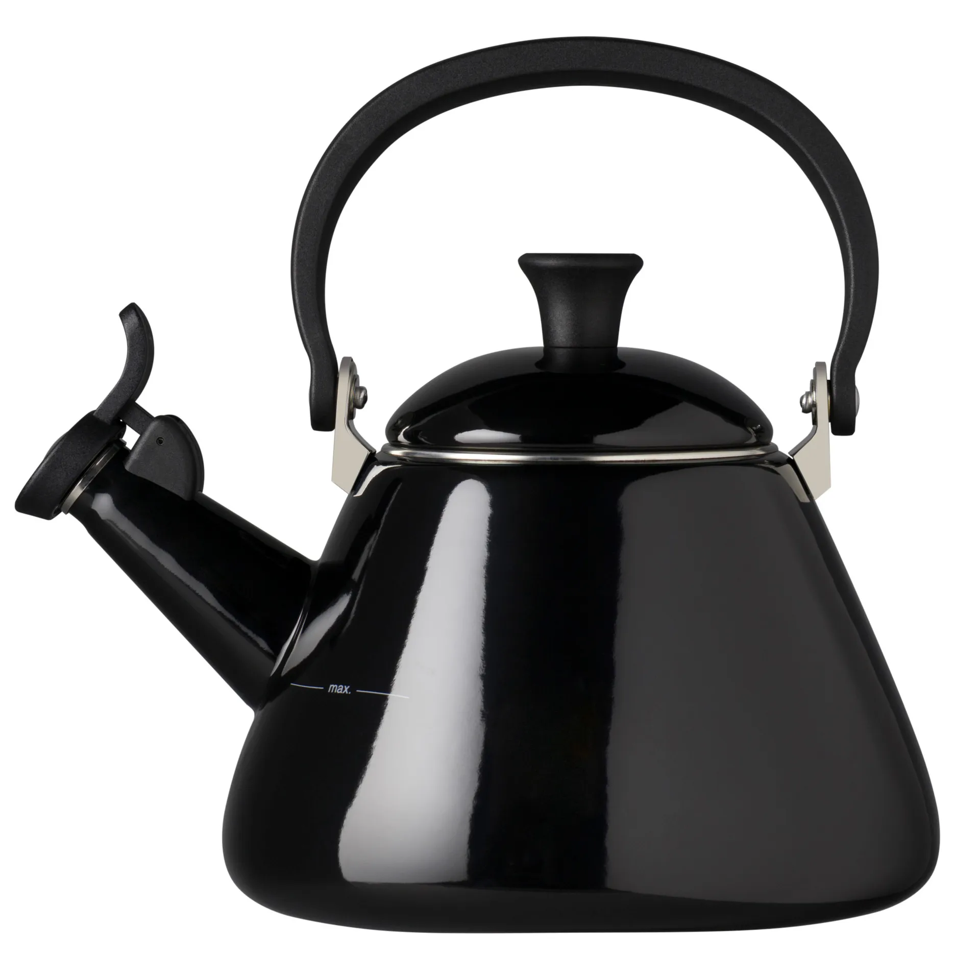 Le Creuset Kone kettle with whistle, Black Le Creuset