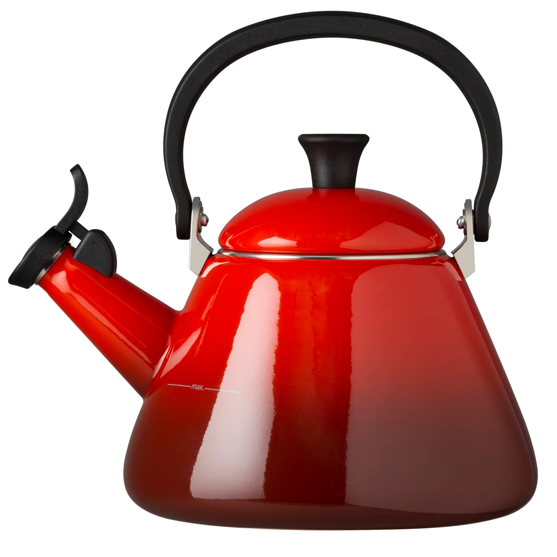 Le Creuset Kone kettle with whistle, Cerise Le Creuset
