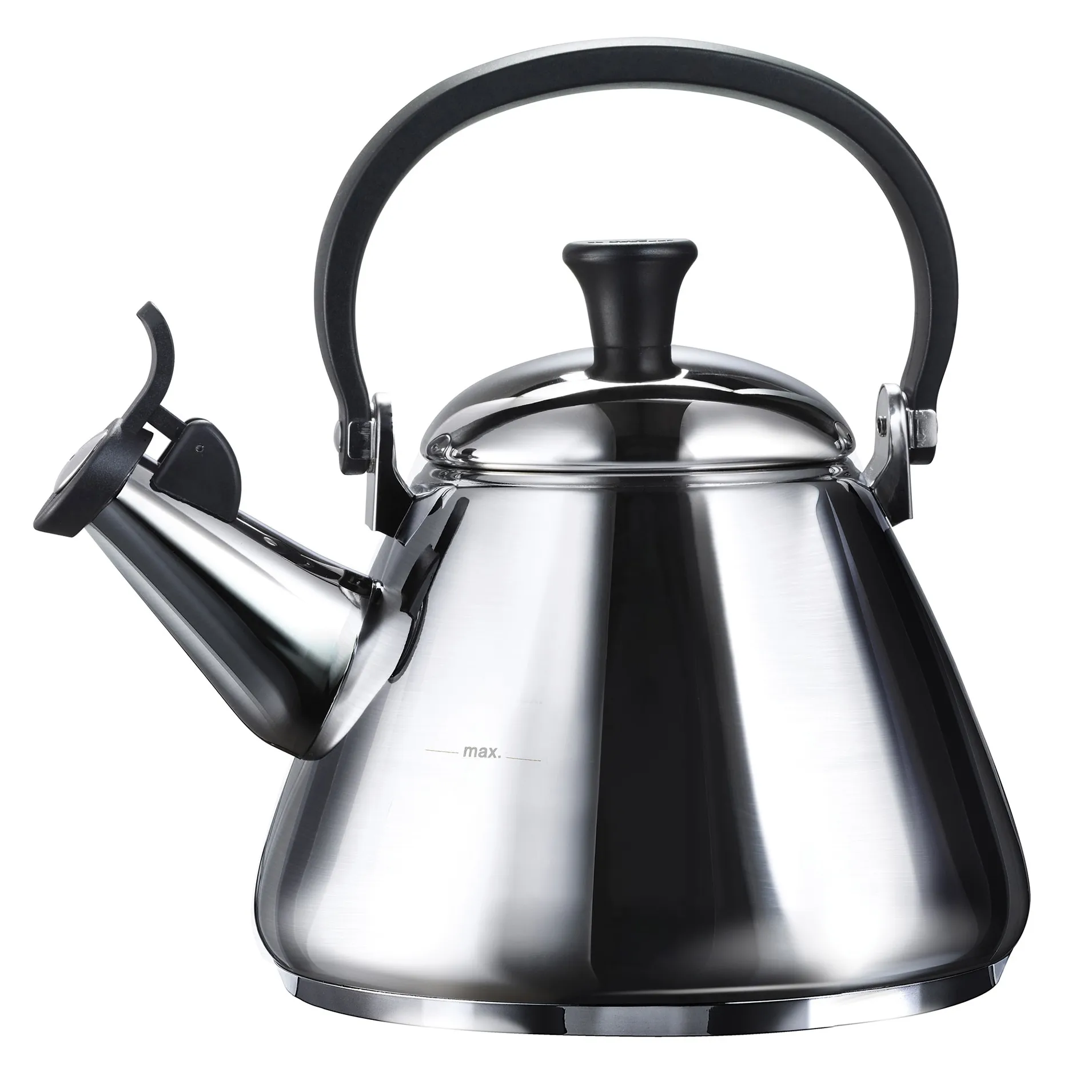 Le Creuset Kone kettle with whistle, Steel Le Creuset