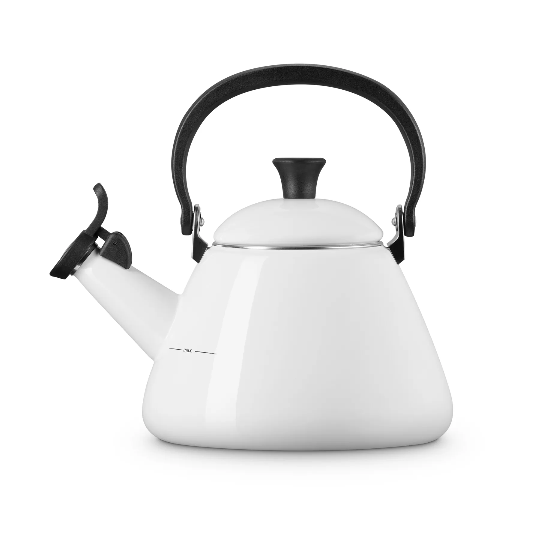 Le Creuset Kone kettle with whistle, White Le Creuset