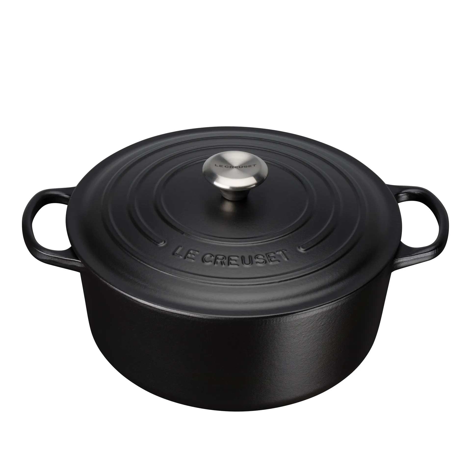 Le Creuset round casserole 5.3 l, Matte black Le Creuset