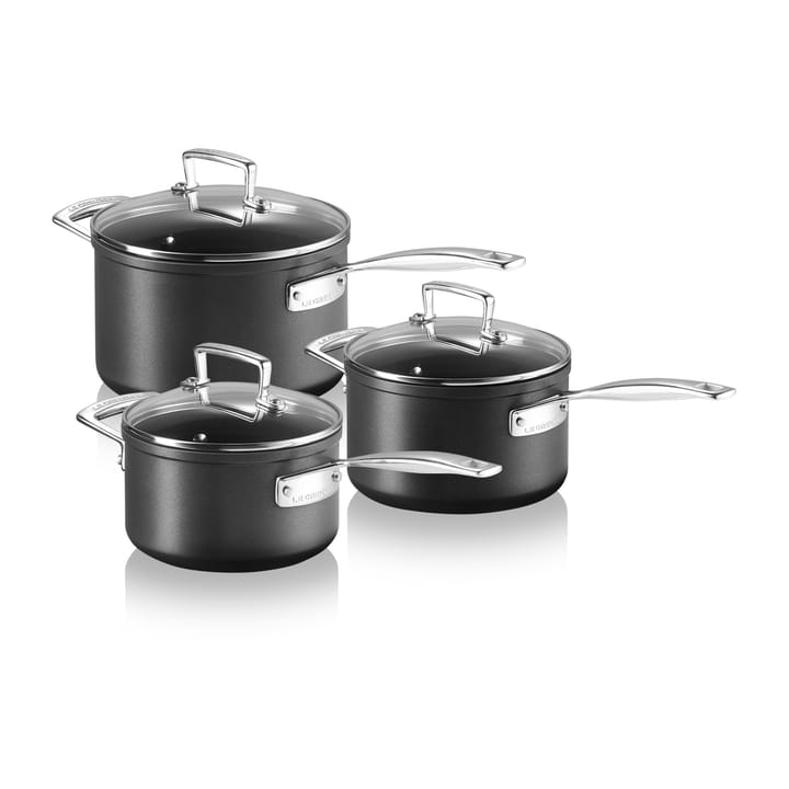 Le Creuset saucepan set 3 pieces, Black Le Creuset