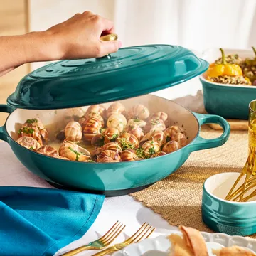 Le Creuset shallow casserole 3.5 l - Bleu Riviera - Le Creuset