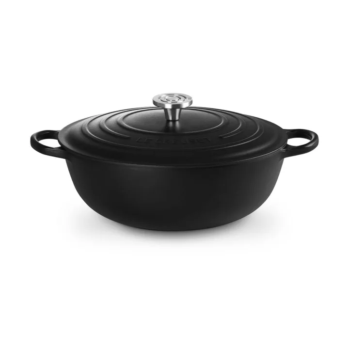 Le Creuset Signature cast iron casserole pot - Matte Black, 7 l - Le Creuset