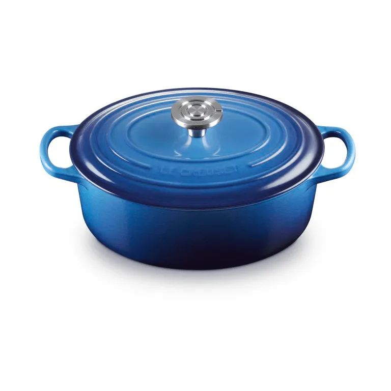 Le Creuset Signature cast iron oval casserole, Azure, 4.1 l Le Creuset