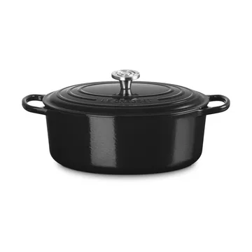 Le Creuset Signature cast iron oval casserole - Black, 6.3 l - Le Creuset
