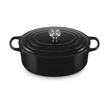 Le Creuset Signature cast iron oval casserole - Black, 6.3 l - Le Creuset