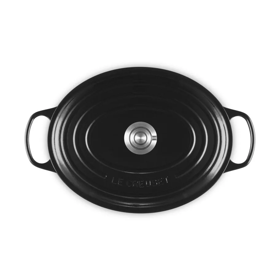 Le Creuset Signature cast iron oval casserole, Black, 6.3 l Le Creuset