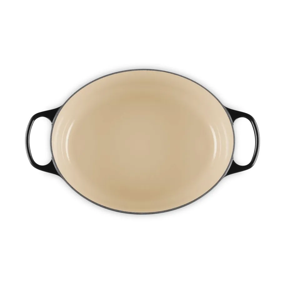 Le Creuset Signature cast iron oval casserole, Black, 6.3 l Le Creuset