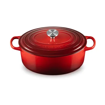Le Creuset Signature cast iron oval casserole - Cerise, 6.3 l - Le Creuset