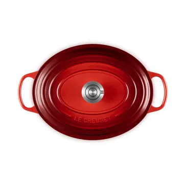 Le Creuset Signature cast iron oval casserole - Cerise, 6.3 l - Le Creuset