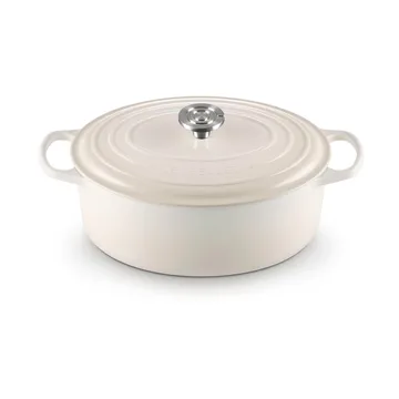 Le Creuset Signature cast iron oval casserole - Meringue, 6.3 l - Le Creuset