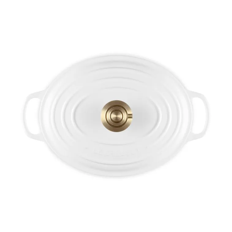 Le Creuset Signature cast iron oval casserole, White, 4.1 l Le Creuset