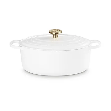 Le Creuset Signature cast iron oval casserole - White, 6.3 l - Le Creuset