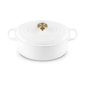 Le Creuset Signature cast iron oval casserole - White, 6.3 l - Le Creuset