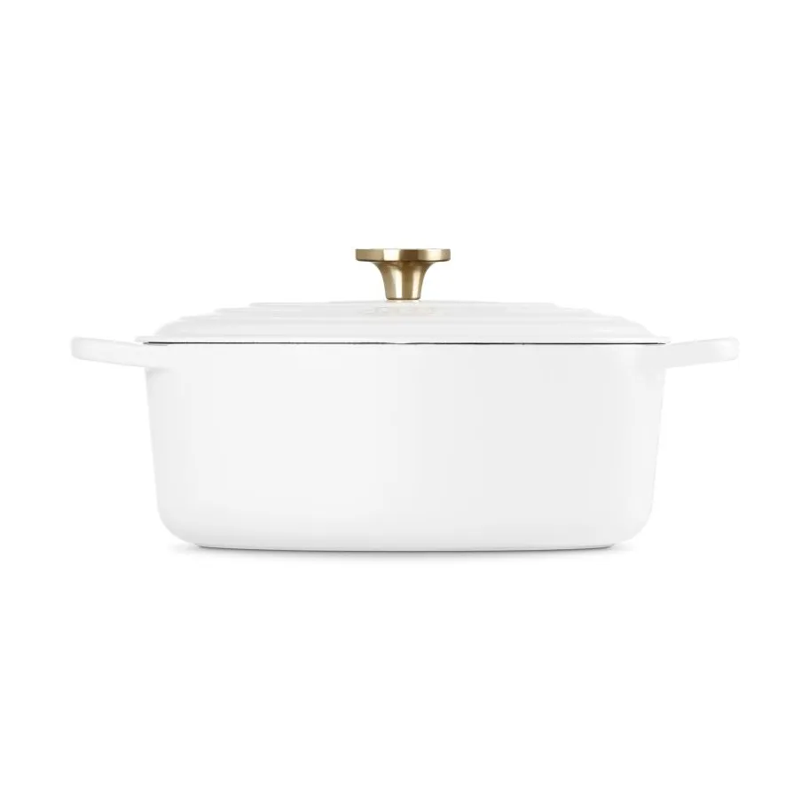 Le Creuset Signature cast iron oval casserole, White, 6.3 l Le Creuset