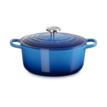 Le Creuset Signature cast iron round casserole - Azure, 5.3 l - Le Creuset