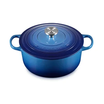 Le Creuset Signature cast iron round casserole - Azure, 5.3 l - Le Creuset