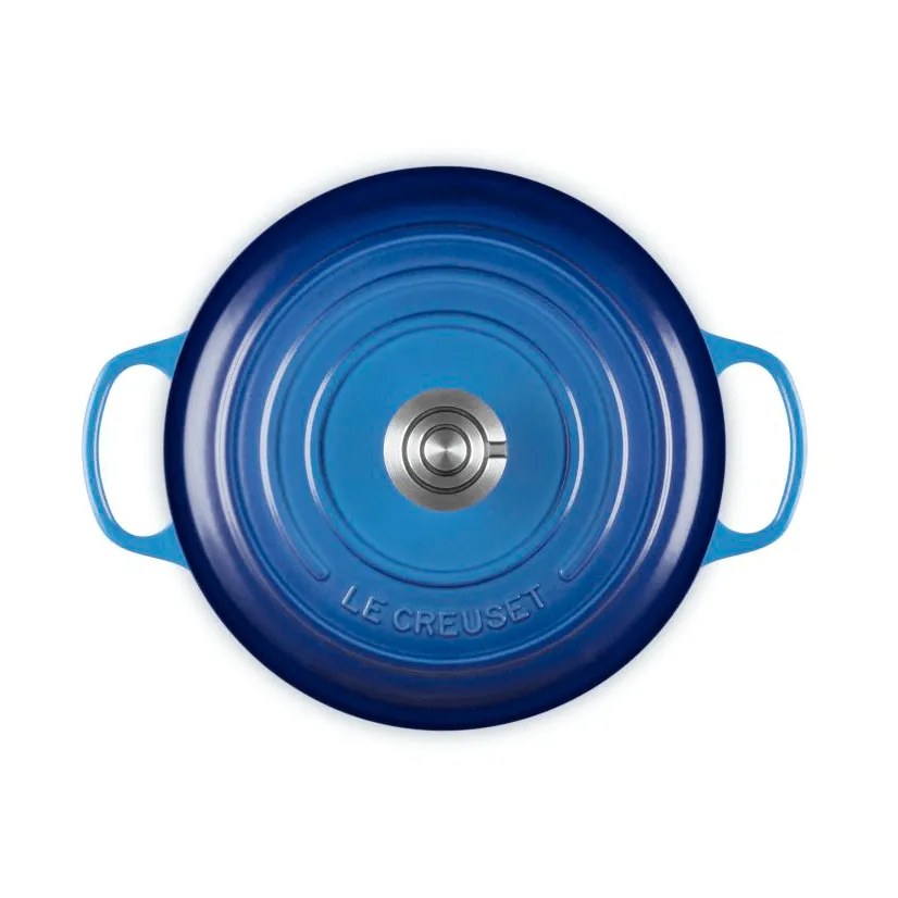 Le Creuset Signature cast iron round casserole, Azure, 5.3 l Le Creuset
