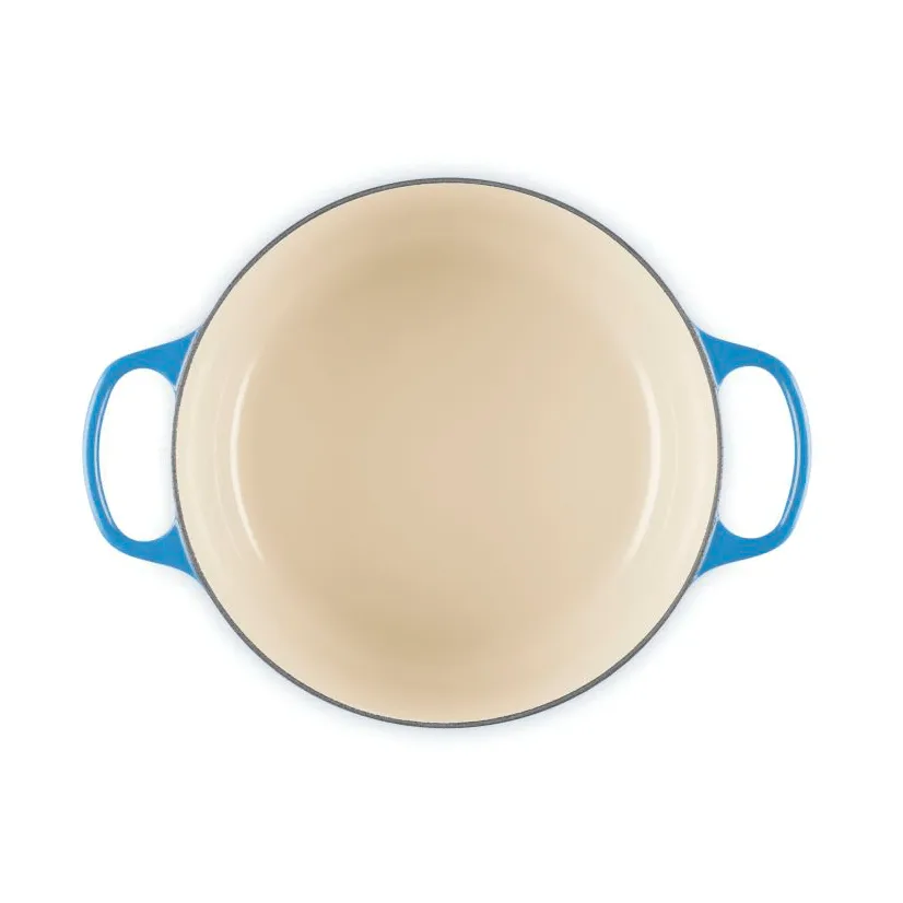 Le Creuset Signature cast iron round casserole, Azure, 5.3 l Le Creuset