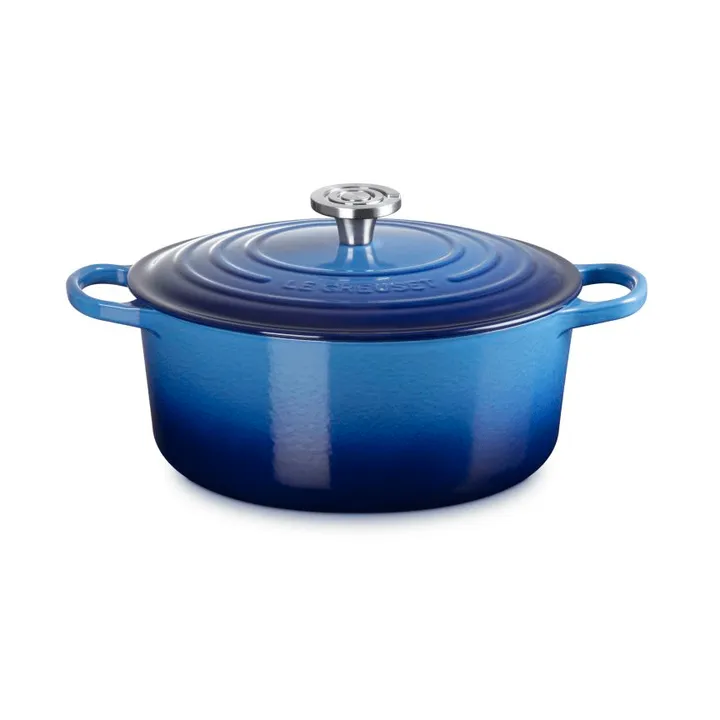 Le Creuset Signature cast iron round casserole - Azure, 6.7 l - Le Creuset