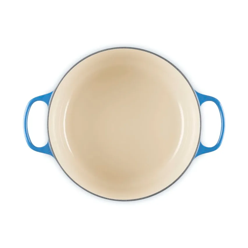 Le Creuset Signature cast iron round casserole, Azure, 6.7 l Le Creuset