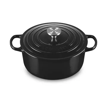 Le Creuset Signature cast iron round casserole - Black, 5.3 l - Le Creuset