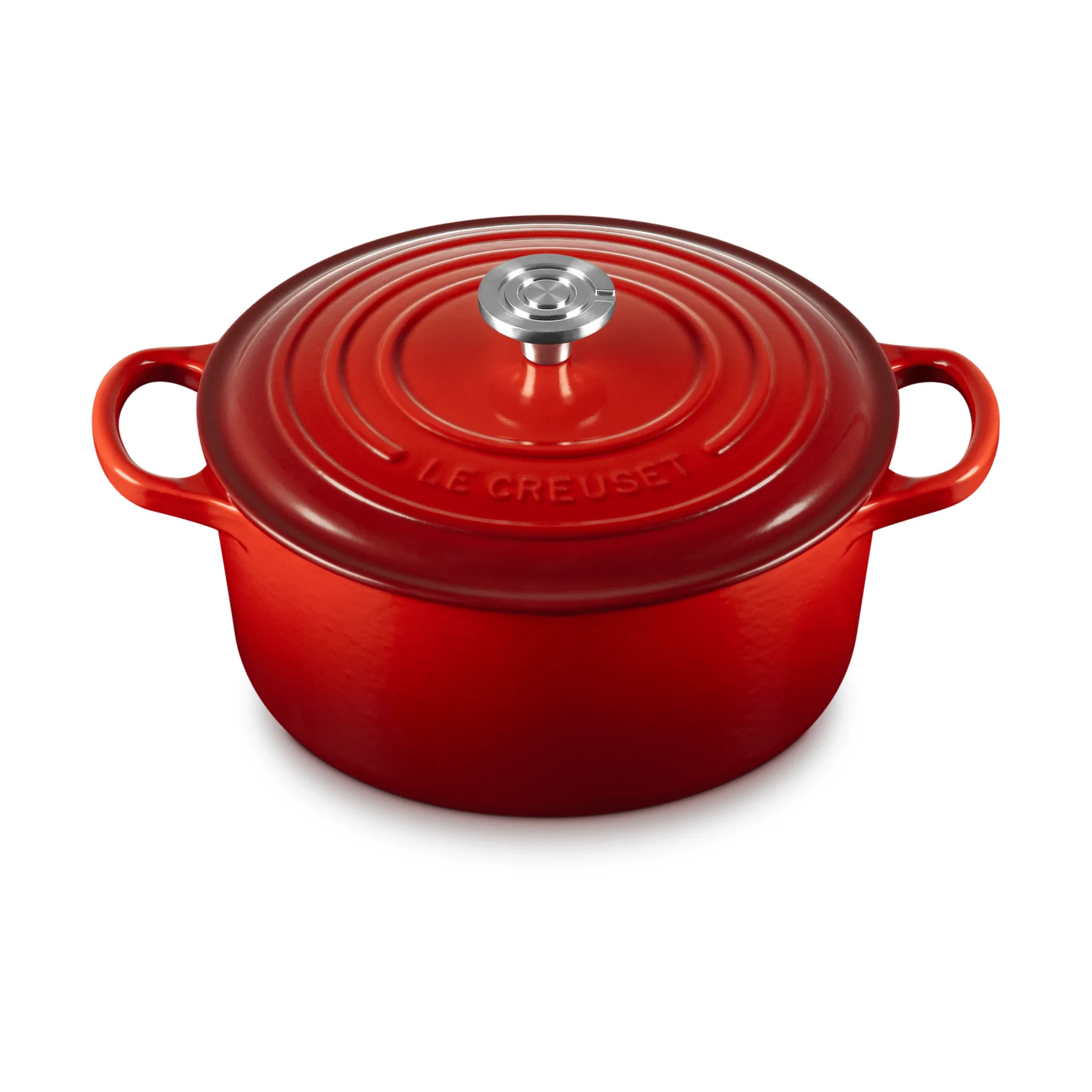 Le Creuset Signature cast iron round casserole, Cerise, 3.3 l Le Creuset
