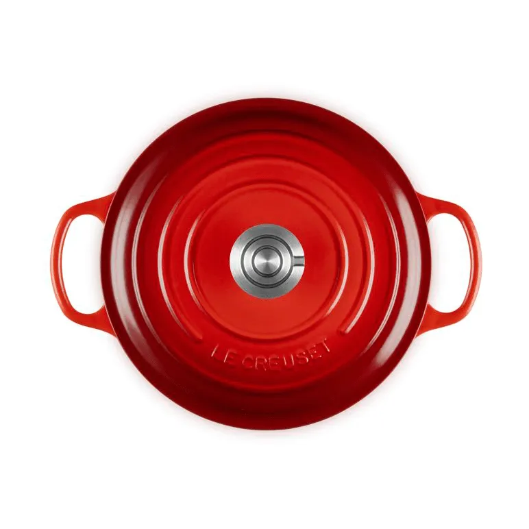 Le Creuset Signature cast iron round casserole, Cerise, 4.2 l Le Creuset