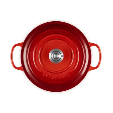 Le Creuset Signature cast iron round casserole - Cerise, 5.3 l - Le Creuset