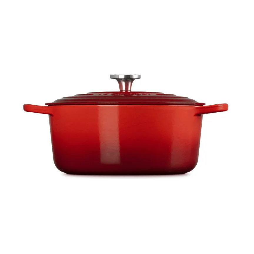 Le Creuset Signature cast iron round casserole, Cerise, 6.7 l Le Creuset
