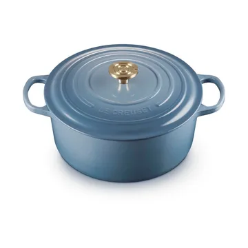 Le Creuset Signature cast iron round casserole - Chambray, 6.7 l - Le Creuset