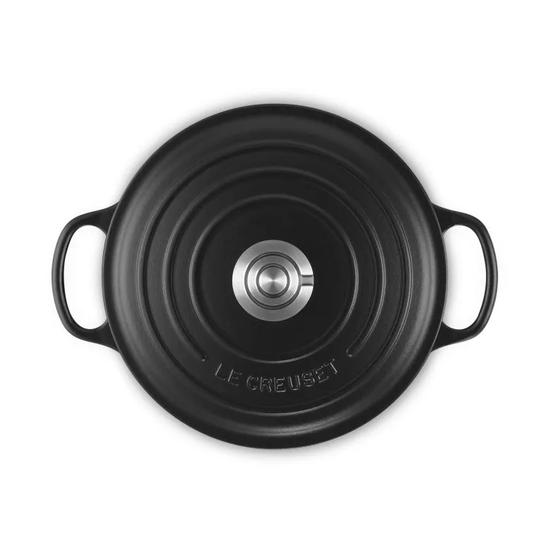 Le Creuset Signature cast iron round casserole, Matte Black, 4.2 l Le Creuset