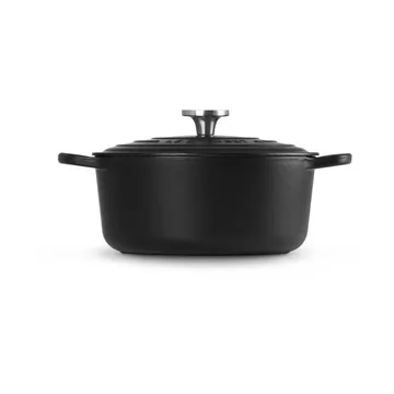 Le Creuset Signature cast iron round casserole - Matte Black, 5.3 l - Le Creuset
