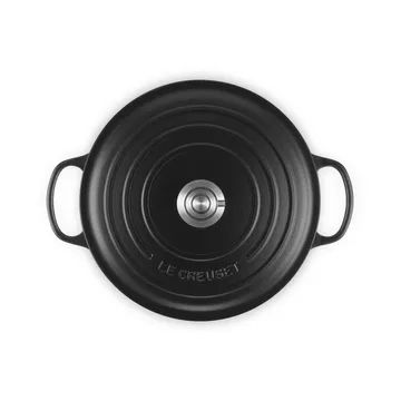 Le Creuset Signature cast iron round casserole - Matte Black, 6.7 l - Le Creuset