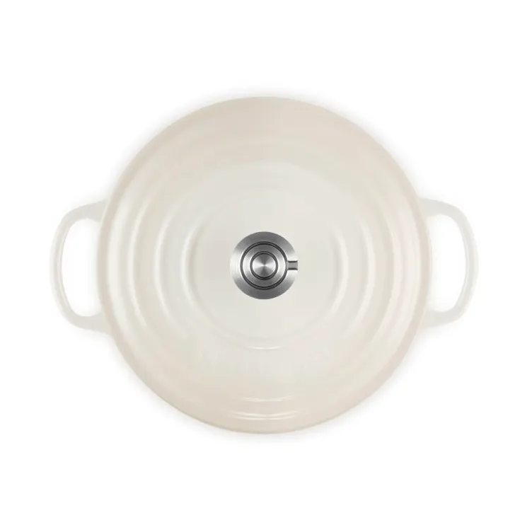 Le Creuset Signature cast iron round casserole, Meringue, 3.3 l Le Creuset